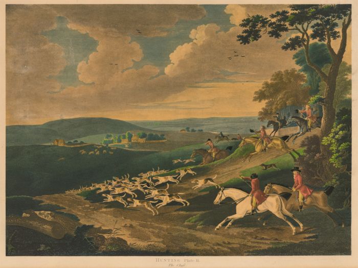 After John Nost Sartorius - 20th Century, Hunting Plate II - The Chase
