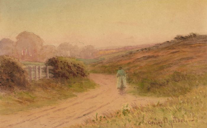 George Oyston (1861-1937) - Watercolour, English Landscape, Chobham Common