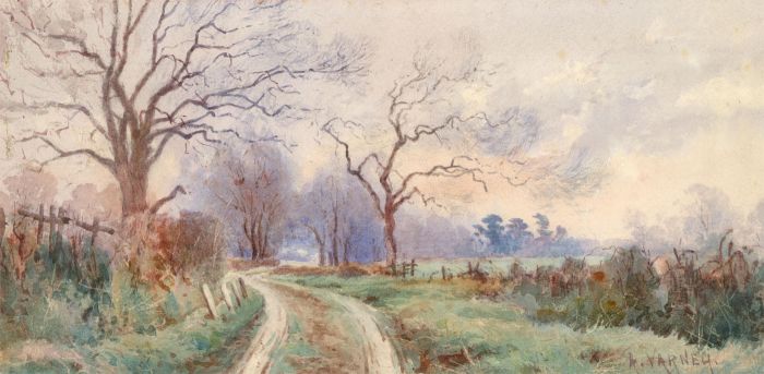 Arthur Varney (fl.1894-1900) - 1903 Watercolour, Rockey Lane, Kenilworth