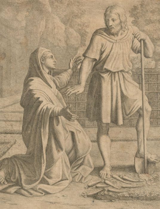 19th Century Etching - Classical Genre Scene