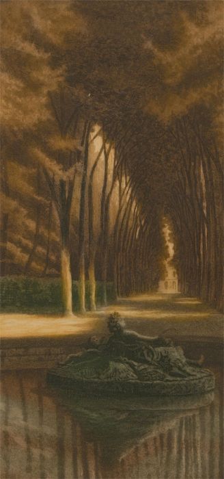 Paul Girardet & B. Girardet - Signed Etching with Aquatint, Ceres Fountain 