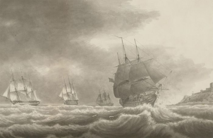 Attributed to J.G Tatem Snr - 19th Century India Ink, Sailing Ships on Rough Sea