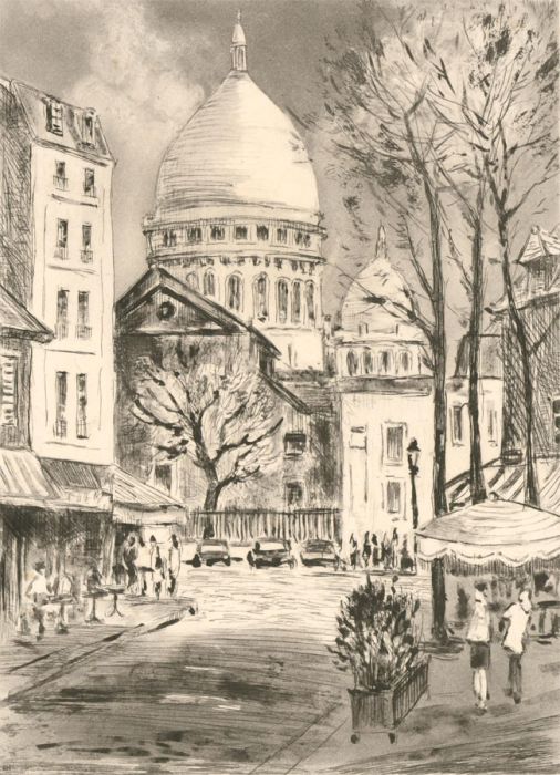 Fasano - Five 20th Century Photogravures, Parisian Street Scenes