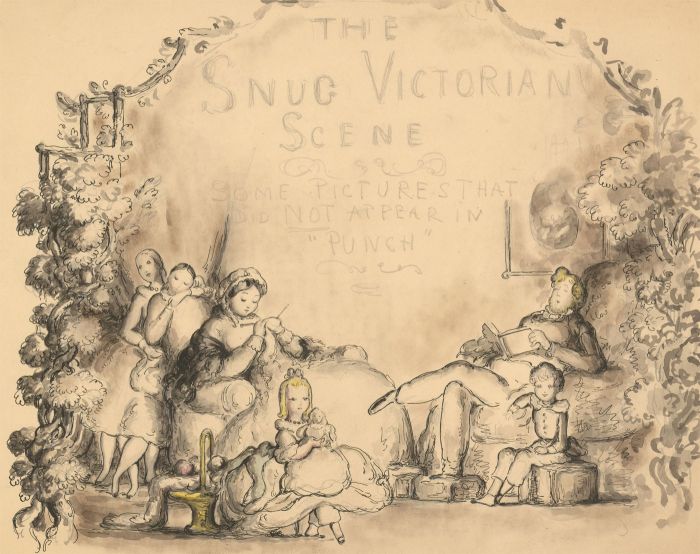 Harold Hope Read (1881-1959) - Set of Two Ink Drawings, The Snug Victorian Scene