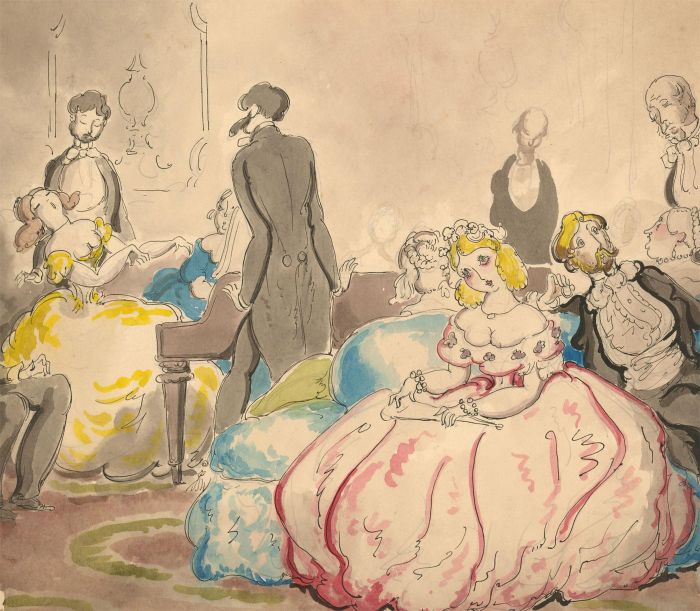 Harold Hope Read (1881-1959) - Pen and Ink Drawing, Society Party