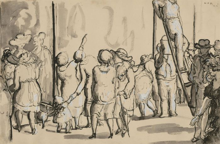 Harold Hope Read (1881-1959) - Signed 1923 Pen and Ink Drawing, Street Scene