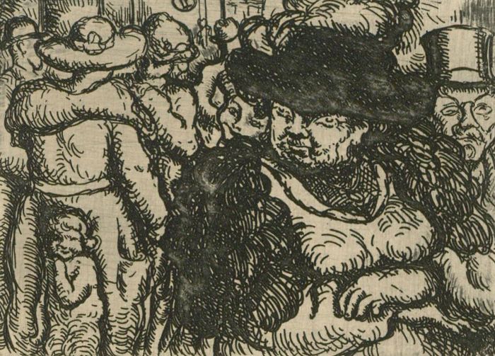 Harold Hope Read (1881-1959) - Miniature Etching, Party with Figures