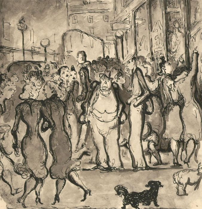 Harold Hope Read (1881-1959) - Pen and Ink Drawing, Bustling London Street