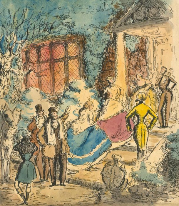 Harold Hope Read (1881-1959) - Pen and Ink Drawing, A Society Ball Entrance