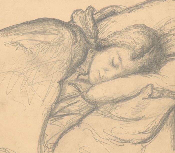 Harold Hope Read (1881-1959) - Graphite Drawing, A Sleeping Hilda