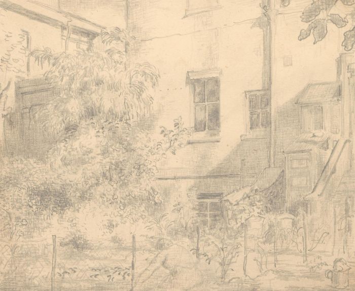 Harold Hope Read (1881-1959) - Graphite Drawing, Woman in Her Garden