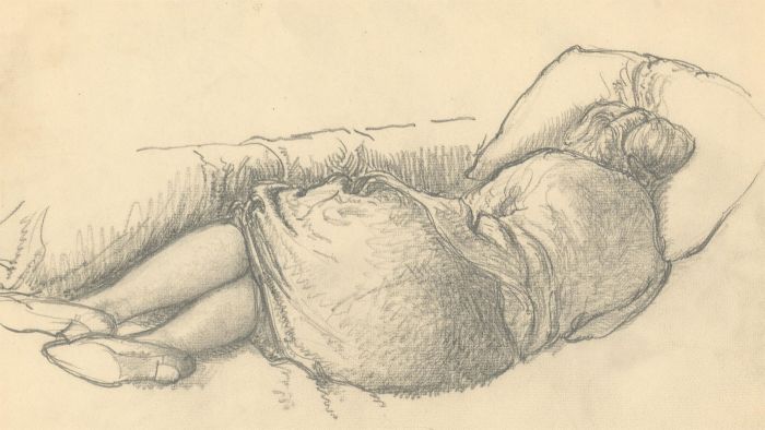 Harold Hope Read (1881-1959) - Set of Two Graphite Drawings, Hilda Sleeps