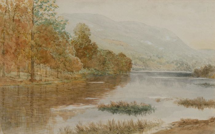 W.J. Brookes - 1911 Watercolour, View of Rydal Water