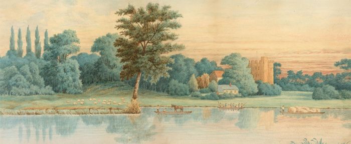 19th Century Watercolour - On The Avon