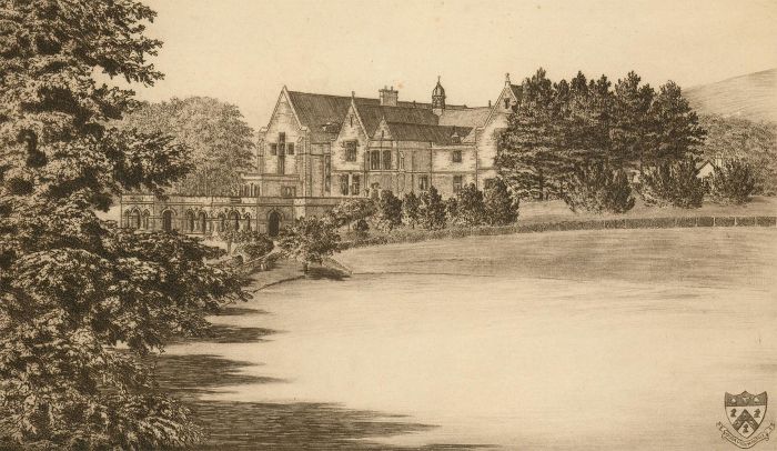 20th Century Etching - View of Sedbergh School