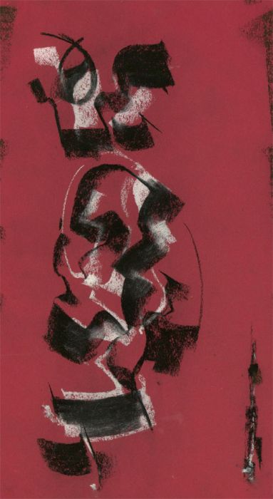 Hector McDonald Sutton (1903-1992) - Pastel, Abstract in Red