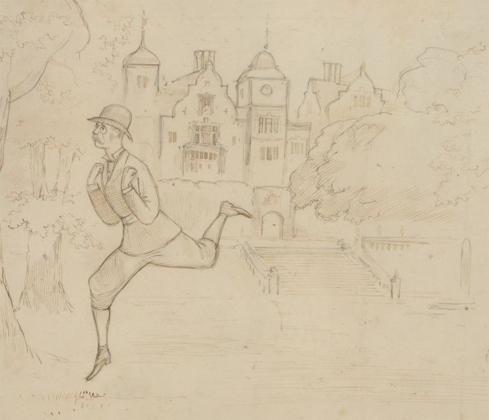 Charles William Cole - 19th Century Pen and Ink Drawing, A foolish Young Man