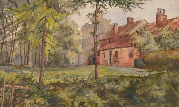 1893 Watercolour - Farm at Great Smaton