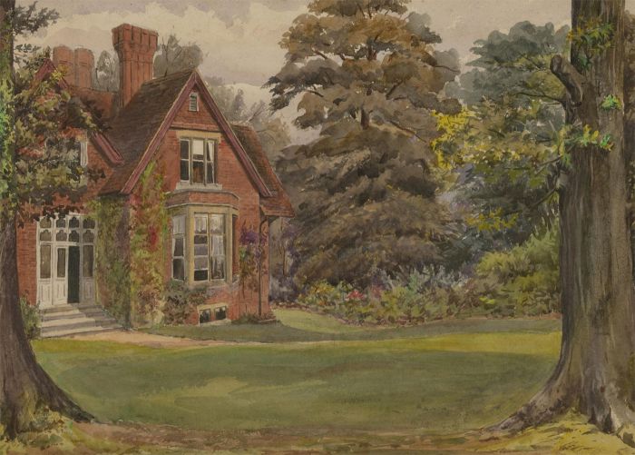1891 Watercolour - House at Kippington, Sevenoaks