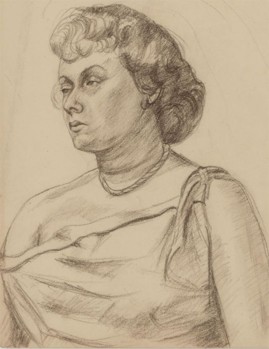 Mary Pierce - 20th Century Pastel, Woman in a Robe