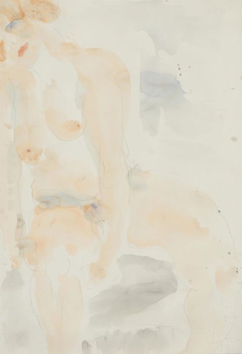 Inge Clayton FRSA (1942-2010) - 1986 Watercolour, Female Nude