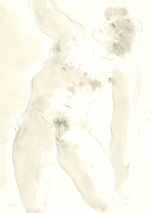 Inge Clayton FRSA (1942-2010) - Set of Two 1990 Graphite Drawings, David