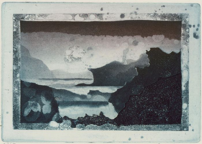 Bartolomeu dos Santos - Signed Limited Edition 1983 Aquatint, Coastal Landscape