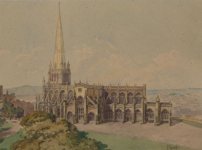 Henry Callen - Late 19th Century Watercolour, St. Mary Redcliffe, Bristol