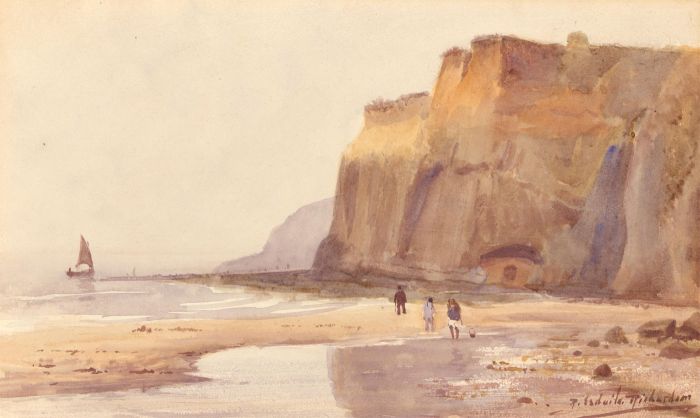 R. Esdaile Richardson (fl.1884-99) - Late 19th Century Watercolour, Beach Scene