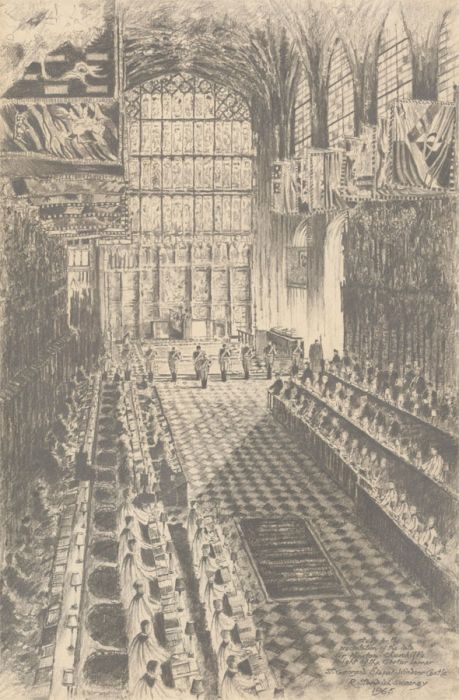 R. Standish Sweeney (b.1917) - 1965 Graphite, Presentation for Winston Churchill