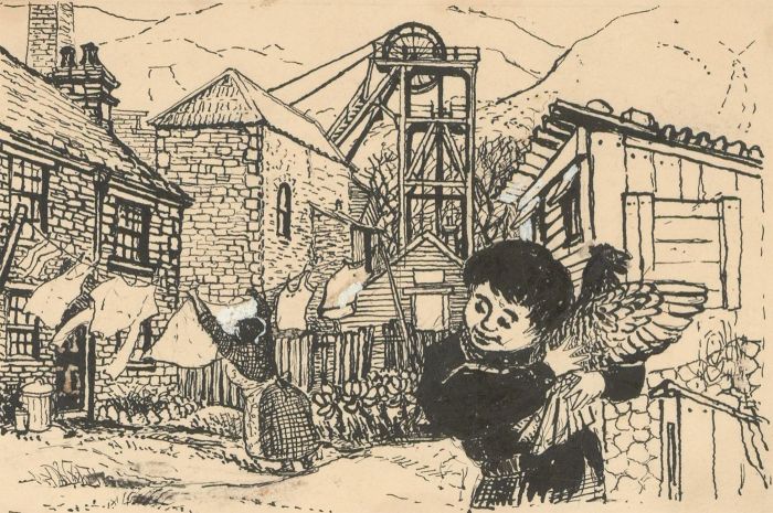 Jan Johnson - Set of Four 20th Century Pen and Ink Drawings, Illustrations