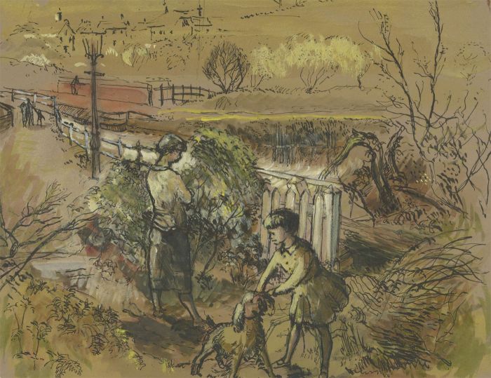 Jan Johnson - 20th Century Pen and Ink Drawing, The Cottage Garden