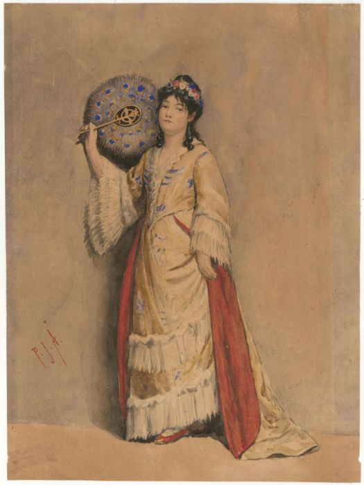 Pierre Joseph Antoine (1840-1913) - 19th Century Watercolour, Portrait of a Lady