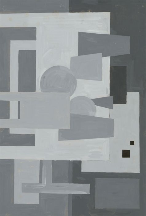 Anita Wright - Four c. 1968 Mixed Media Drawings, Abstract Compositions