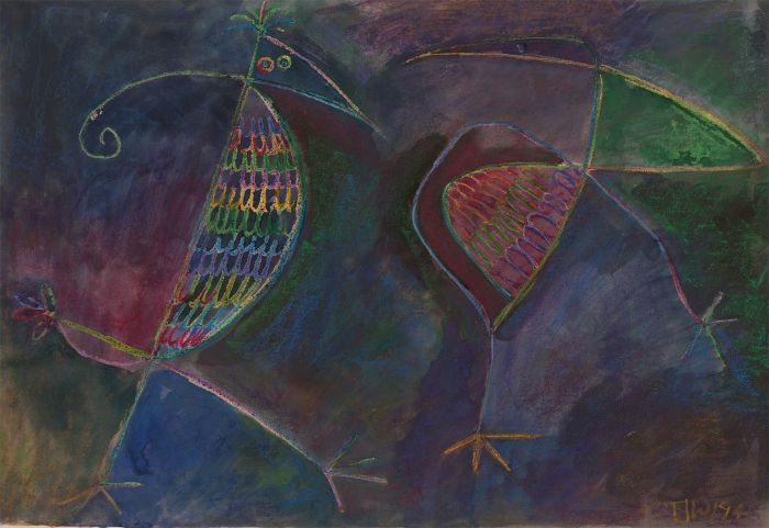 T.J.W - 1994 Pastel, Vibrant and Abstract Birds