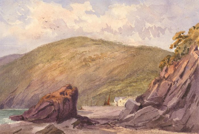Late 19th Century Watercolour - Devonshire Beach, Clovelly