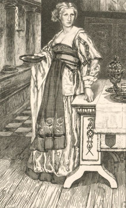 Felix Bracquemond, After Henri Leys - 19th Century Etching, La servante