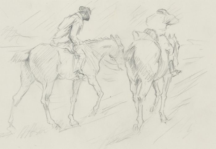 Franco Matania (1922-2006) - c.1990 Graphite Drawing, The Horse Riders