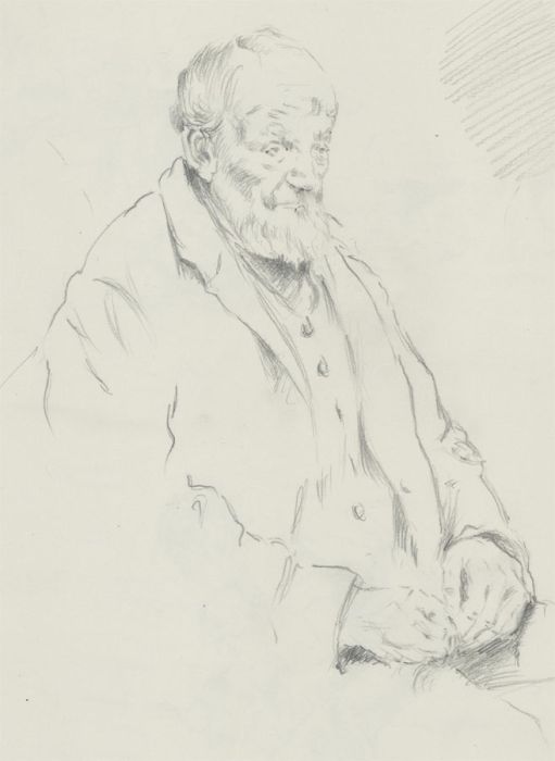 Franco Matania (1922-2006) - c.1990 Graphite Drawing, Portrait of a Man