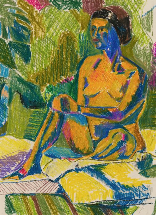 Contemporary Pastel - Vibrant Female Nude