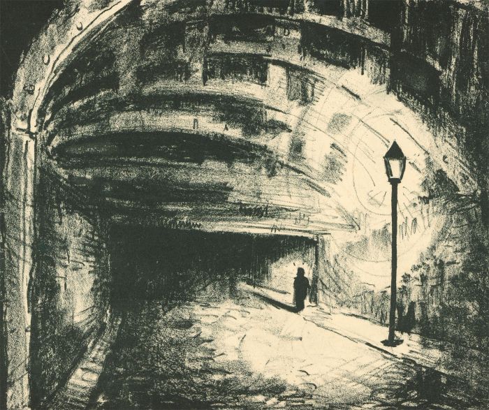 Richard Ian Bentham Walker (1925-2009) - 20th Century Lithograph, Evening Street