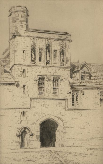 Alfred Hugh Fisher (1867-1945) - Signed Etching, Winchester College