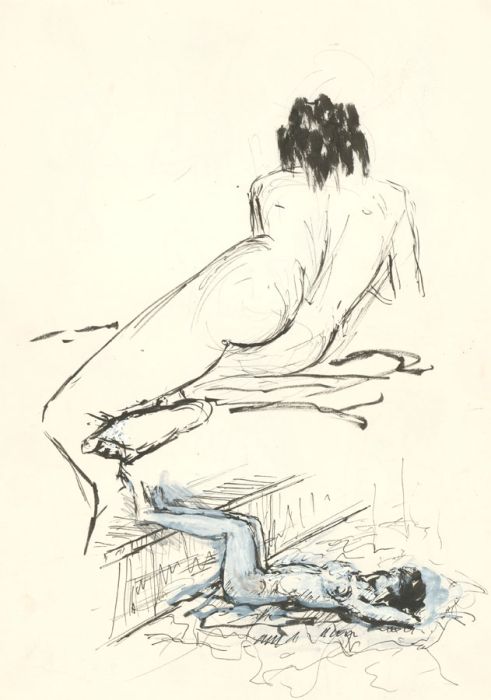 Louis Klein - A Collection of 20th Century Pen and Ink Drawings - Figures