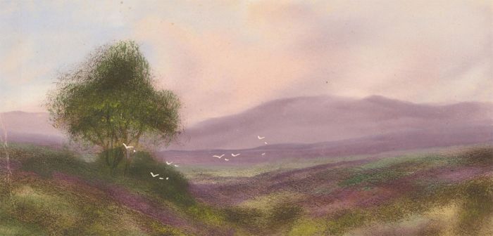Fred Stafford (fl.1890-1910) - Late 19th Century Gouache, Landscape with Tree