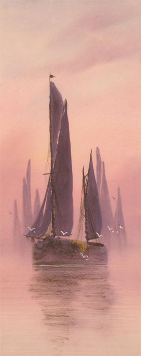 Fred Stafford (fl.1890-1910) - Late 19th Century Gouache, Sailing Ship Study