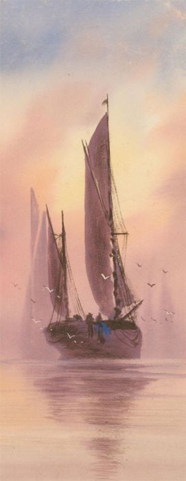 Fred Stafford (fl.1890-1910) - Late 19th Century Gouache, Sailing Ship Study