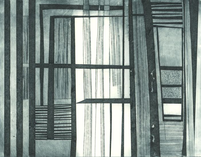 20th Century Etching - Abstract Linear Composition