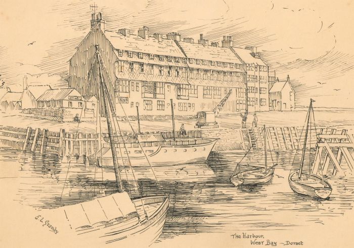 E.L. Grassby - 20th Century Pen and Ink Drawings, Views of Lulworth and West Bay