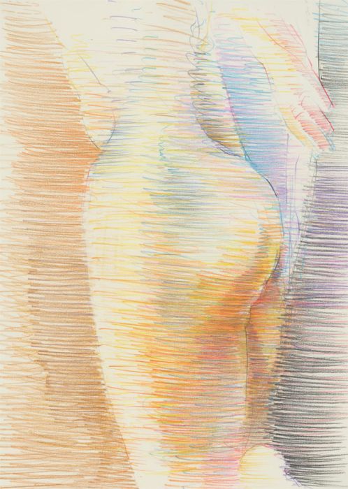 Richard O'Connell (b.1947) - Contemporary Coloured Pencil, Female Nude