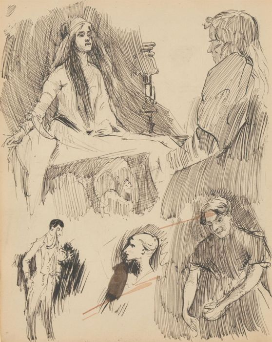 Attrib. William Gale (1823-1909) - Late 19th Century Pen Drawings